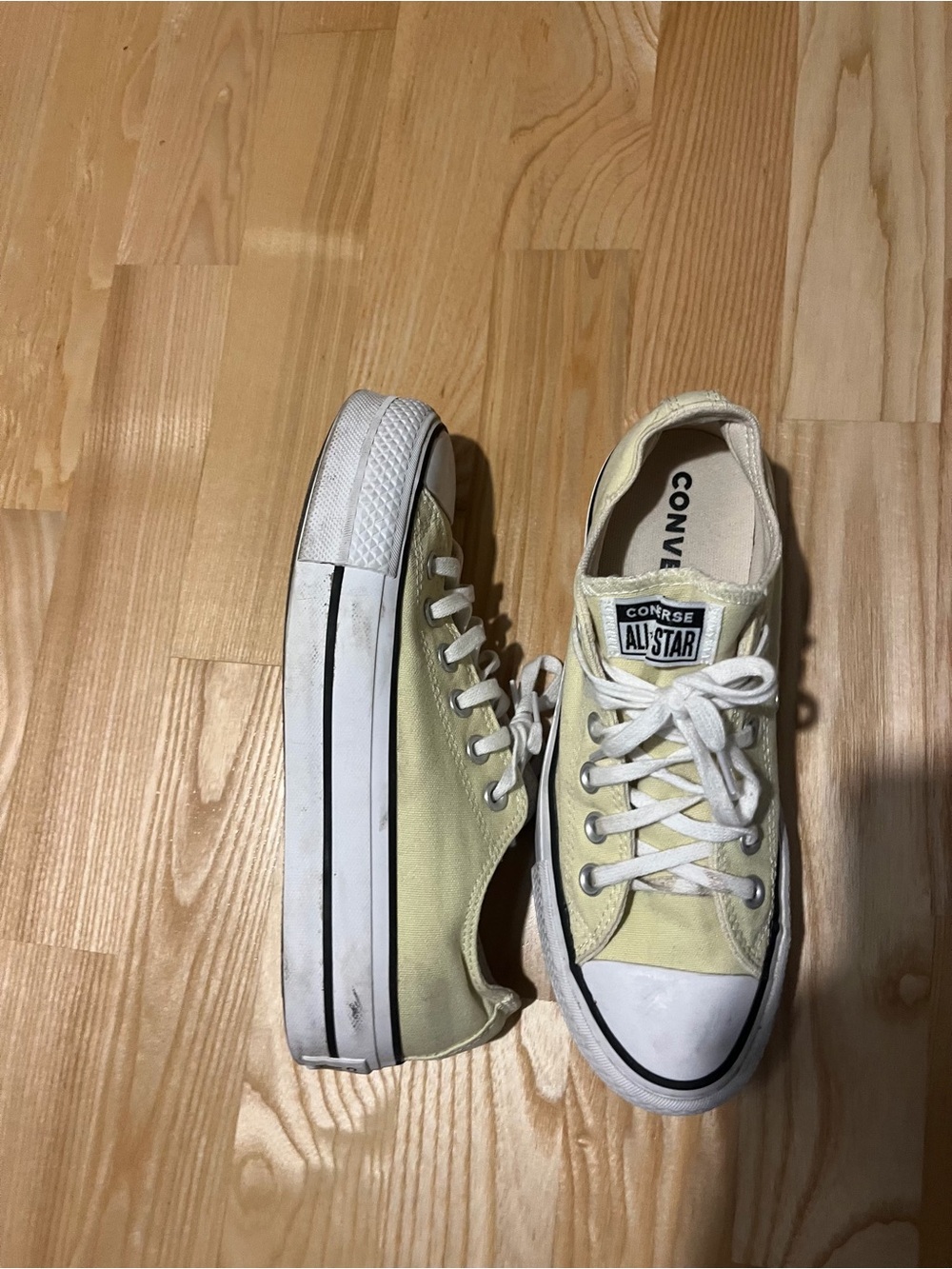 Converse All Star Low Top Sneakers in Light Yellow